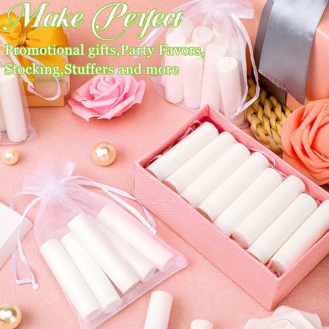 Demissle 150 Pcs Unlabeled Lip Balm Bulk Chapped Stick Blank Mini Lip Balm Gifts Moisturizing Lip Balms Favors for Women Homeless Wedding Bridal Shower Favors Baby Shower Guests Favors(Vanilla)-Velvo Beauty