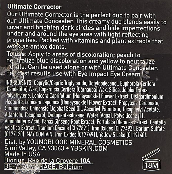 Youngblood Mineral Cosmetics Natural Ultimate Corrector - Concealing Compact Duo - 2.7 g / 0.09 oz-Velvo Beauty