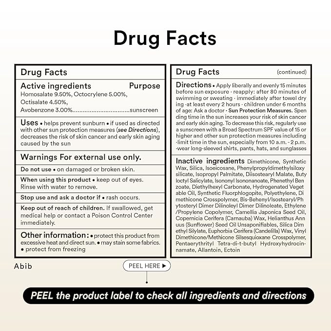 Abib Airy & Quick Sunstick DUO Broad Spectrum SPF50+ 1.58 oz / 45g (Semi-matte & Glowing) | Korean Suncreen Stick Suncare Sunblock, No Whitecast, Protector Solar Barra, Water resistant-Velvo Beauty