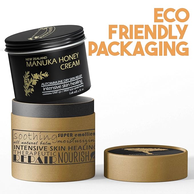 BALM OF GILEAD Manuka Eczema Honey Cream - Moisturizer for Sensitive Skin, Eczema, Psoriasis & Dermatitis - Manuka Honey Ointment, Grassfed Tallow-Velvo Beauty