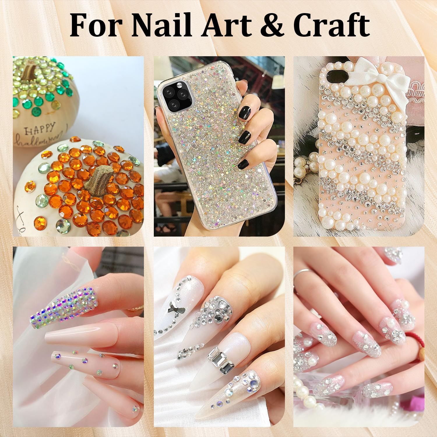 4500pcs Face Gems for Makeup with Glue, 2-5mm Round Glass Crystal AB + Clear + Mixed Color Chameleon Rhinestones & 4 Colors Cosmetic Chunky Glitter with Dotting Tools, Jewels for Make-up, Nail Art-Velvo Beauty