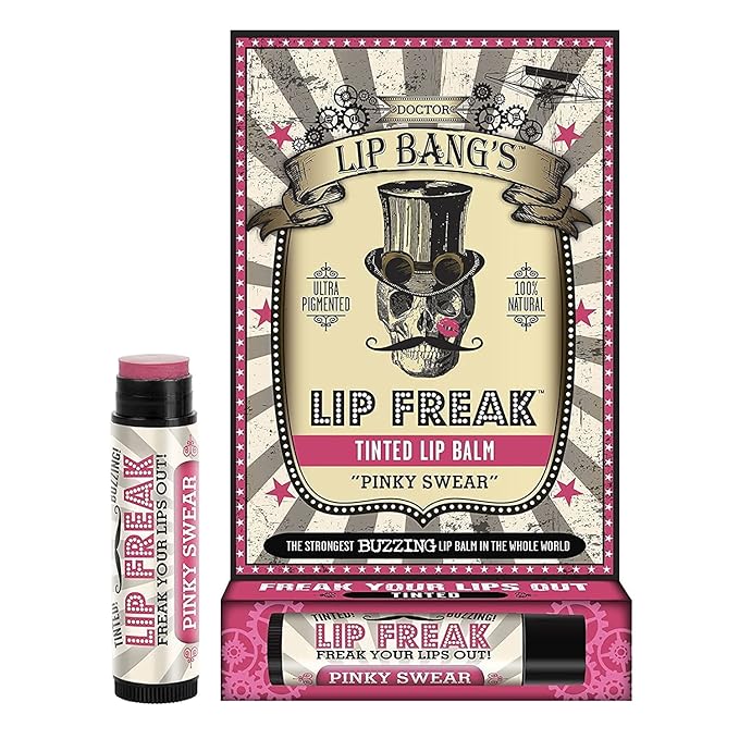 Doctor Lip Bang's BUZZING Lip Balm | Lip Freak | 100% All Natural | Cruelty Free | Pinky Swear | 2 Pack-Velvo Beauty