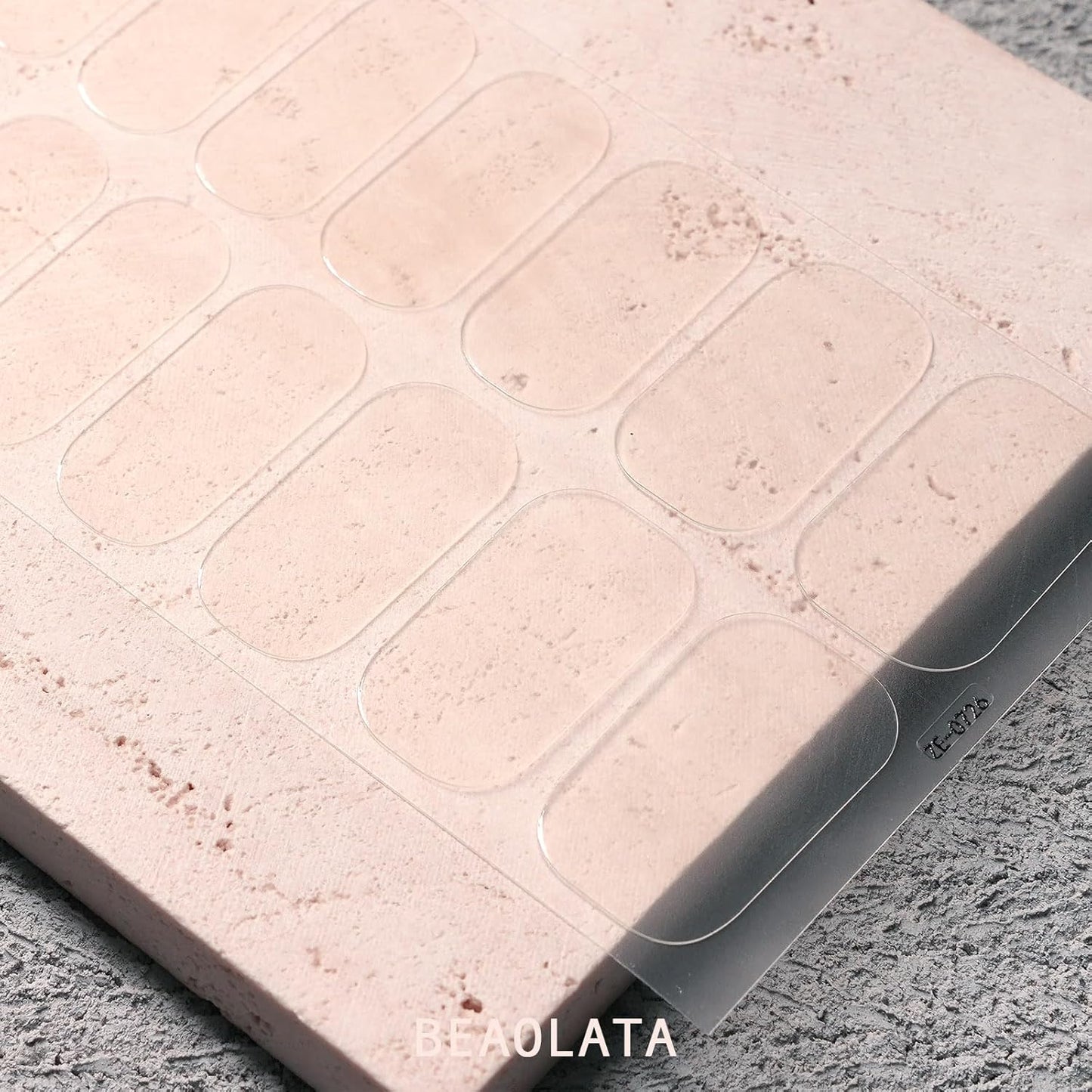 Nail Polish Strips, 32PCS Salon Quality Wraps, Long Lasting Gel Nail Stickers for Women Easy Apply& Remove (Crystal Clear Shadow)-Velvo Beauty