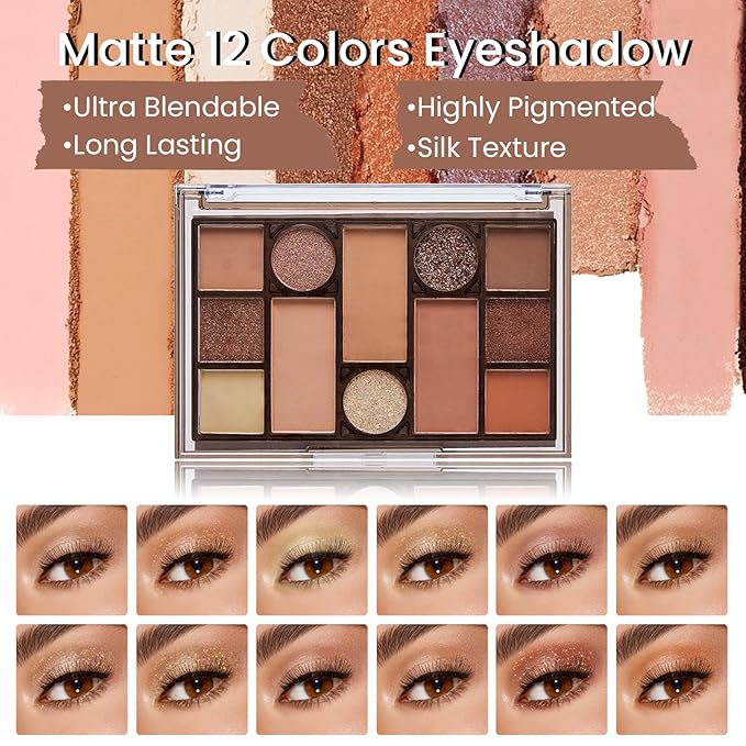 Makeup Kit for Girls Teens, Travel Makeup Kit, Facial Makeup Full Kit, Makeup Present Set for Beginners & Professionals, Cosmetic Bag Include Pigmented Blendable Eyeshadow Palette-Velvo Beauty