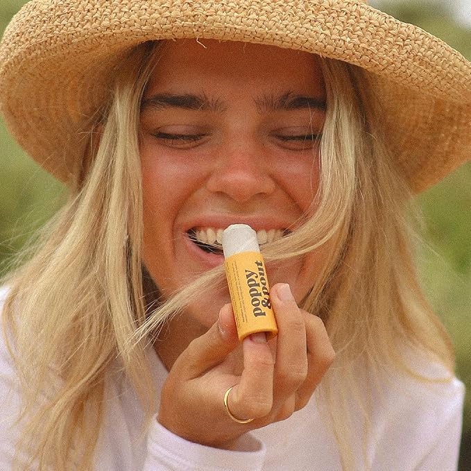 Poppy & Pout Lemon Bloom Jumbo Lip Balm | All Natural Lip Balms & Moisturizers | Hydrates with Beeswax, Vitamin E, Organic Coconut Oil | Cruelty-Free | Lip Balm in Recyclable Cardboard Tube-Velvo Beauty