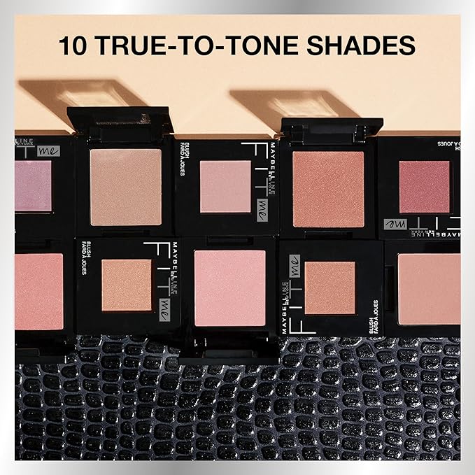 Maybelline Fit Me Blush, Lightweight, Smooth, Blendable, Long-lasting All-Day Face Enhancing Makeup Color, Nude, 1 Count-Velvo Beauty