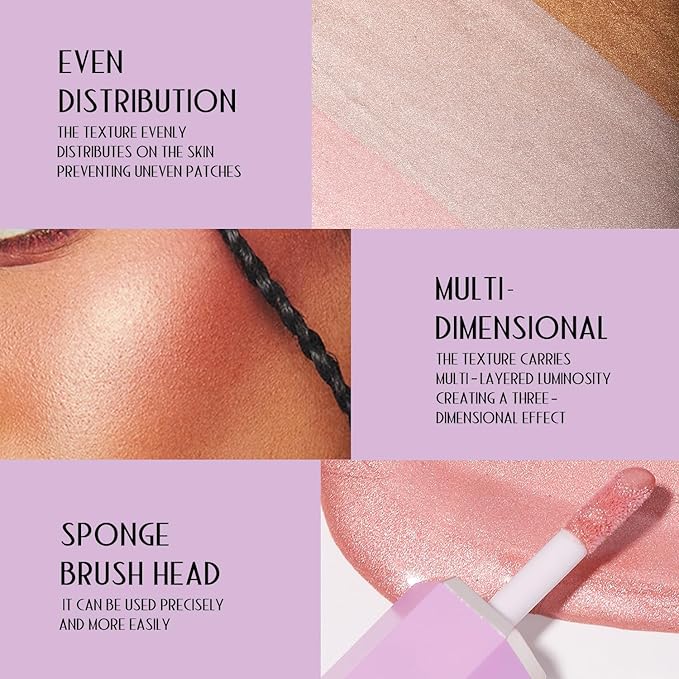 YOUNG VISION Soft Natural Glow Liquid Highlighter, Glow Liquid Illuminator Makeup,Weightless, Long-Wearing, Smudge Proof, Natural-Looking, Dewy Finish,-Velvo Beauty