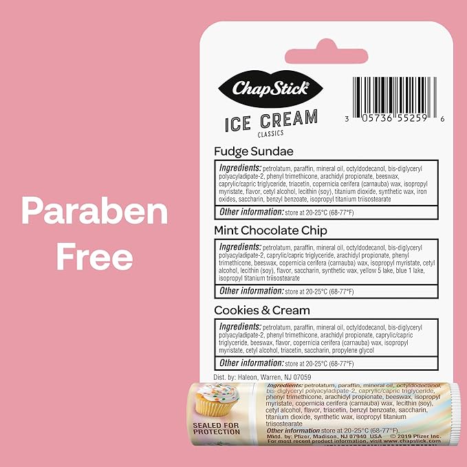ChapStick Lip Care Bundle – Ice Cream Classics + Cake Batter Lip Balm, 0.15 Ea (5 Piece Set)-Velvo Beauty
