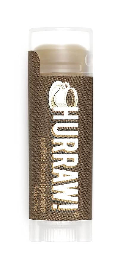 Hurraw! Coffee Bean Lip Balm: Organic, Certified Vegan, Cruelty and Gluten Free. Non-GMO, 100% Natural Ingredients. Bee, Shea, Soy and Palm Free. Made in USA-Velvo Beauty