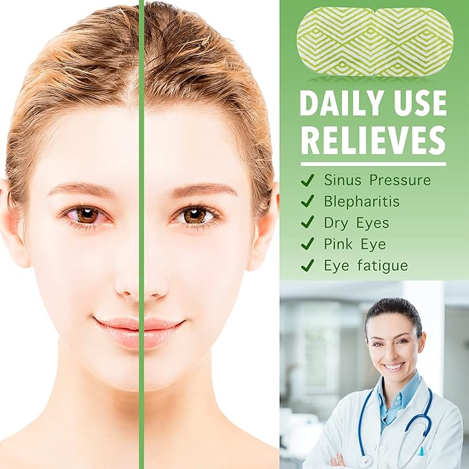 Steam Eye Masks, 20 Packs Heated Eye Mask for Dry Eyes, Puffy Eyes, Dark Circles, Disposable Moist Warm Eye Mask for Sleeping, Relief Eye Fatigue Hot Sleep Eye Mask, Unscented-Velvo Beauty