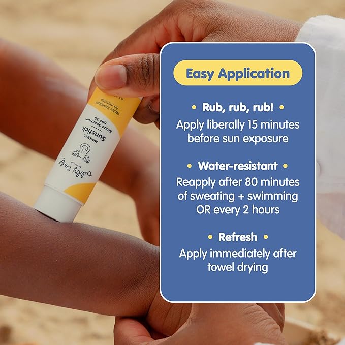 TUBBY TODD Mineral Sunstick - Broad Spectrum SPF 30 Sunscreen for Kids - Water-Resistant Stick Sunscreen for Body & Face - Safe for Sensitive Skin - 2 Pack, 0.5 oz-Velvo Beauty
