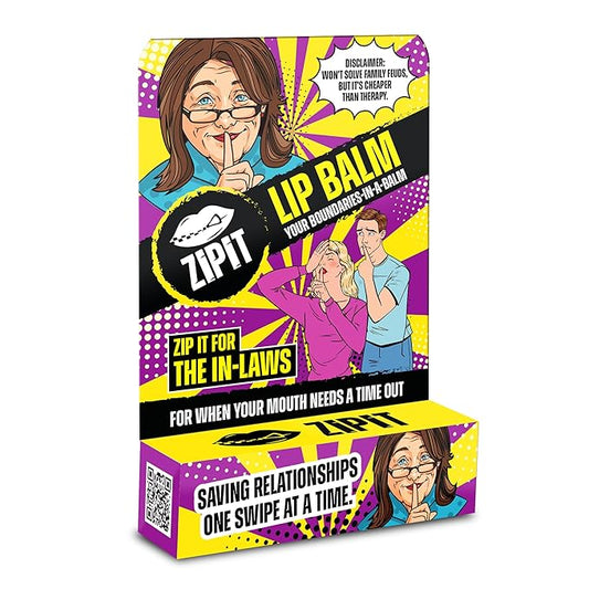 Zip It For In-Laws Lip Balm - Saving Relationships One Swipe At A Time-Velvo Beauty