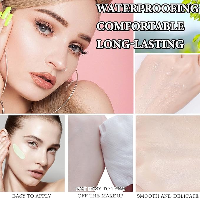 1 Pcs One Step Color Corrector,Natural Isolation Cream,Face Primer Makeup Tricolor Moisturizer,Oil Control & Moisturizing Skin Tone Correcting Primer Concealer Foundation Set B-Velvo Beauty