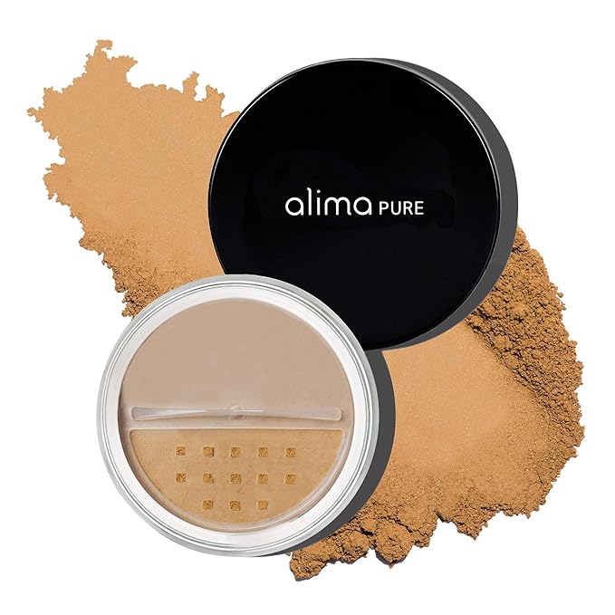 Alima Pure Matte Foundation Loose Mineral Powder Foundation Makeup, Loose Powder Makeup Oil Free Talc Free Powder, Natural Makeup Mineral Foundation Full Coverage Natural Foundation Powder .15 oz/4.5g-Velvo Beauty