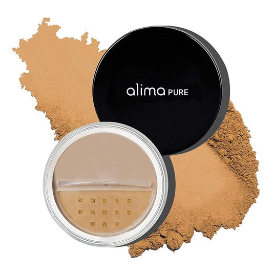 Alima Pure Matte Foundation Loose Mineral Powder Foundation Makeup, Loose Powder Makeup Oil Free Talc Free Powder, Natural Makeup Mineral Foundation Full Coverage Natural Foundation Powder .15 oz/4.5g-Velvo Beauty