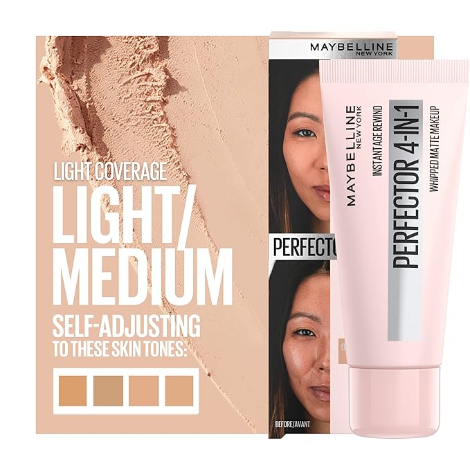 Maybelline Instant Age Rewind Instant Perfector 4-In-1 Matte Makeup, 02 Light/Medium, 1 Count-Velvo Beauty