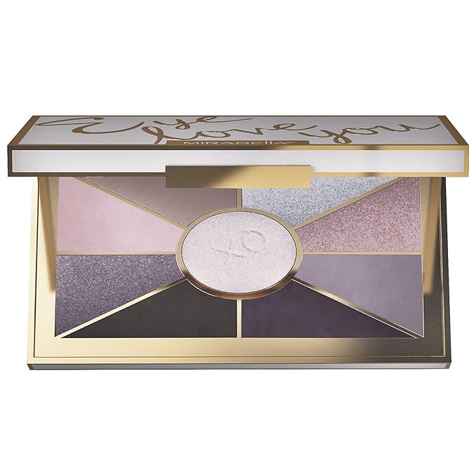 Mirabella Eye Love You Neutral Shimmer Eyeshadow Palette - Makeup Palette w/Ultra Pigmented Pressed Powders, Creamy Matte & Shimmer Cool Toned Eyeshadow Palette - Seduction-Velvo Beauty