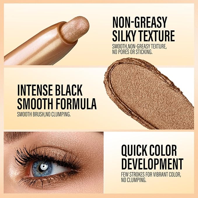 LANGMANNI Eyeshadow Stick, 6 PCS Waterproof Multi-Color Eyeshadow Pen Set, Creamy Long-Lasting Eye Makeup Kit, Natural & Shimmer Shades Contour Stick, Perfect Gifts For Women (#D)-Velvo Beauty