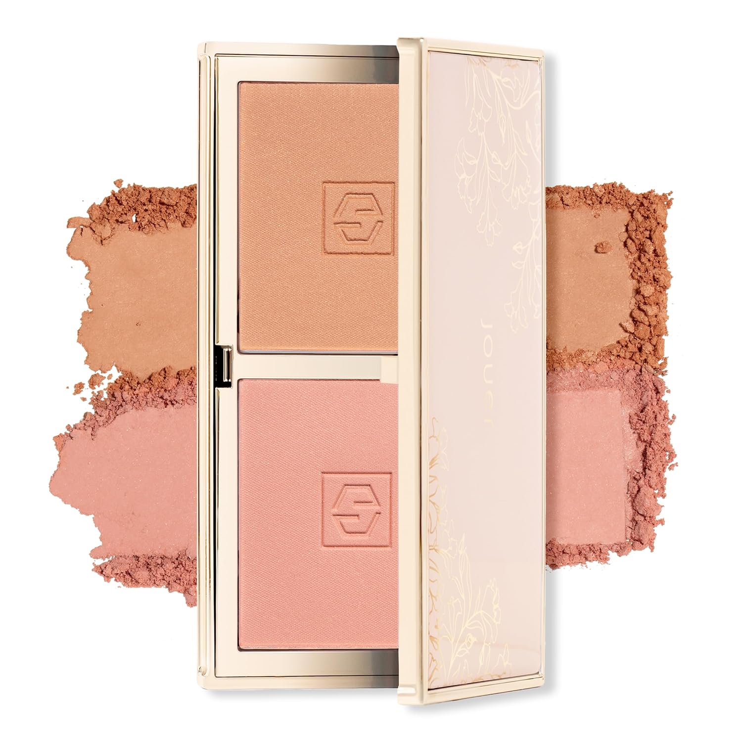 Jouer Blush Bouquet Duo 2 Shade Blush Palette High Pigment Powder Natural Flush Beauty Cosmetics Vitamin E Talc-Free Paraben, Gluten & Cruelty Free-Velvo Beauty