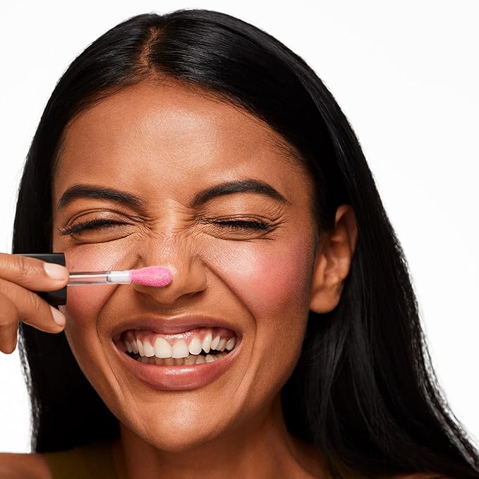 Saie Dew Blush - Lightweight Liquid Blush with a Blendable + Buildable Cream Finish - Dewy Cheek Tint with Doe Foot Wand Makeup Applicator - Cool Baby Pink Blush - Baby (.40 oz)-Velvo Beauty