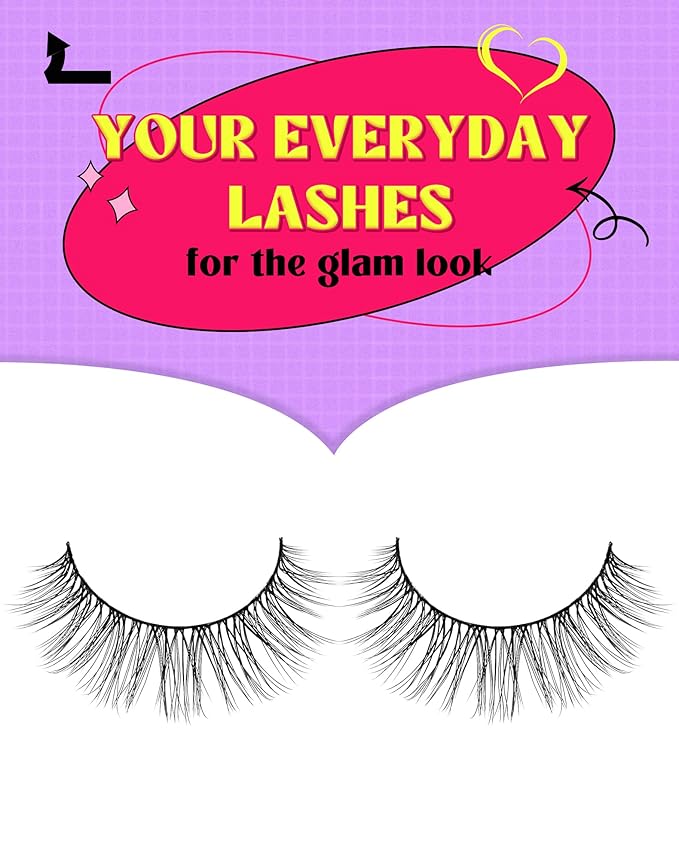 Onlyall Lashes Mink False Eyelashes Natural Wispy Lashes Soft Faux Mink Lashes Fluffy False Lashes DK72-Velvo Beauty