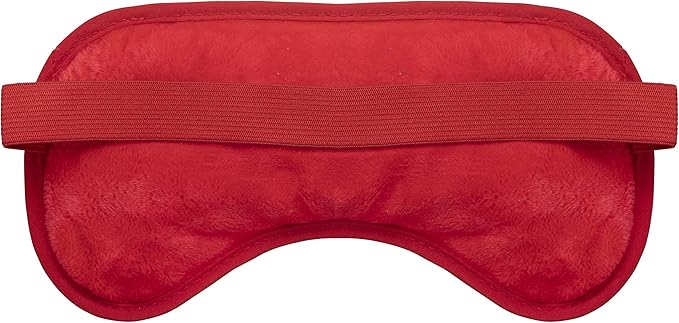 Plush Gel Eye Mask for Puffy Eyes, Red - Cold Eye mask to Treat Dark Circles, Sinuses, Dry Eyes, and for Allergy Relief - Microwave Safe for Heat Therapy-Velvo Beauty