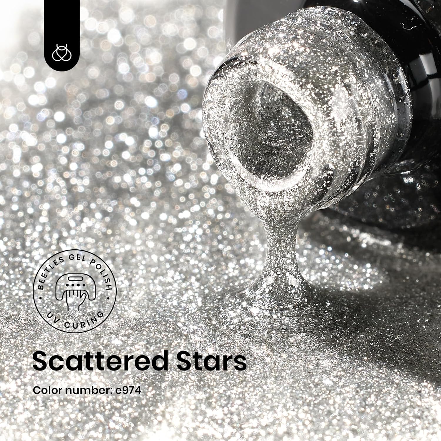 Beetles Sliver Cat Eye Gel Nail Polish - 15ML Glitter Cat Eye Magnetic Holographic Fall Gel Polish Soak Off UV Salon DIY French Nail Art Gift for Women-Velvo Beauty