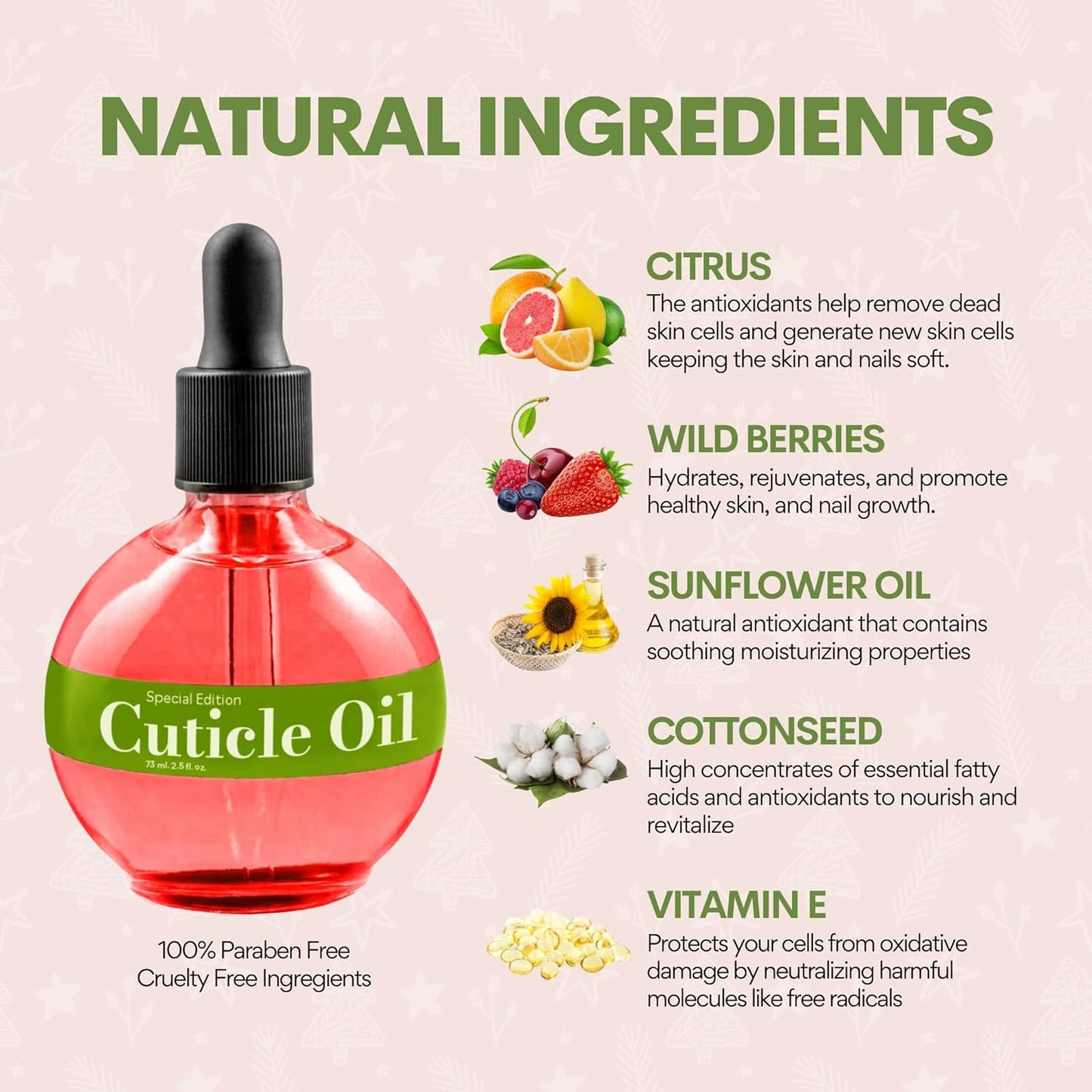 C CARE Holiday Special Cuticle Oil for Nails - Instantly Repairs Miosturizes & Hydrates - Nail Oil Cuticle Softener - 2.5 Oz-Velvo Beauty