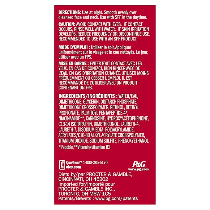 Olay Retinol 24 Face Moisturizer, Anti-Aging Night Cream for Women, Trial Size, Fragrance-Free, Non Greasy - Anti-Wrinkle, Smooth Fine Lines, Tightening Skin Care - Peptides, Glycerin, 0.5 Oz-Velvo Beauty