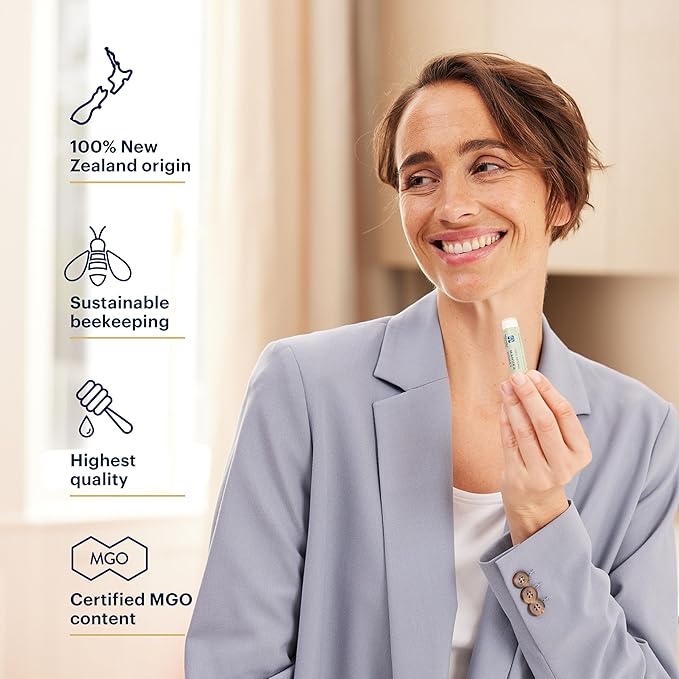 Manuka Health Lip Rescue - 0.16 oz Lip Balm for Dry Cracked Lips - 100% Natural Lip Balm with MGO 250+ Manuka Honey and Beeswax Provides Potent Lip Care-Velvo Beauty