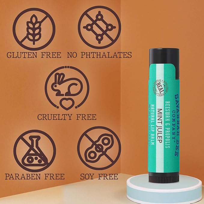 Savannah Bee Company Lip Balm - Lip Moisturizer for Chapped Lips - Hydrating Lip Balm with Pure Honey-Velvo Beauty