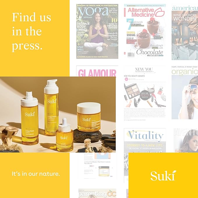 Face Scrub Exfoliating Face Wash | Suki Skincare Exfoliate Foaming Cleanser, Gentle Daily Scrub with Colloidal Oat & Raw Sugar, Natural Deep Pore Cleaner & Microdermabrasion Facial Exfoliator 3.38 oz-Velvo Beauty