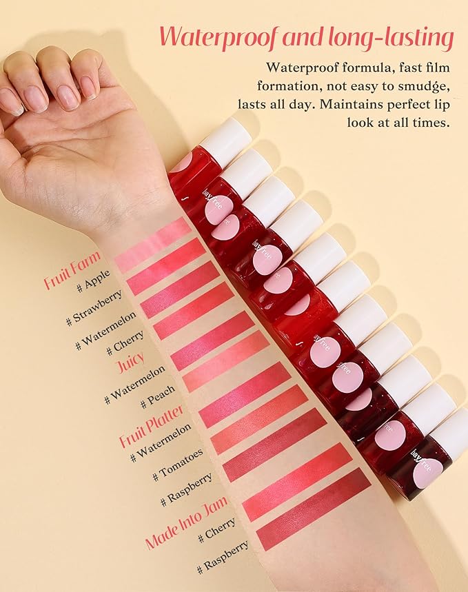 Lip Tint Stain Set, Lip Stain Long Lasting Lightweight Waterproof, Transfer-Proof, Non-sticky, Lip Makeup Matte Finish-Velvo Beauty