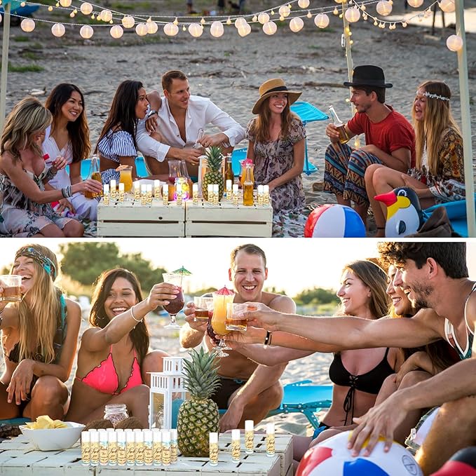 Dunzy 50 Pcs Thank You Gift Lip Balm Bulk Baby Shower Party Favors Bridal Shower Favor Lip Care with Assorted Fruit Flavors Thank You Lipstick for Guest Basket Gift Stuffer (Summer Beach)-Velvo Beauty