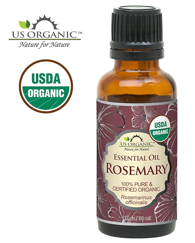 US Organic 100% Pure Rosemary Essential Oil, USDA Certified Organic 100% Pure, Steam Distilled, for Hair Growth, Scalp, Face, Skin, and Aromatherapy (Size Variations Available) (30 ml)-Velvo Beauty