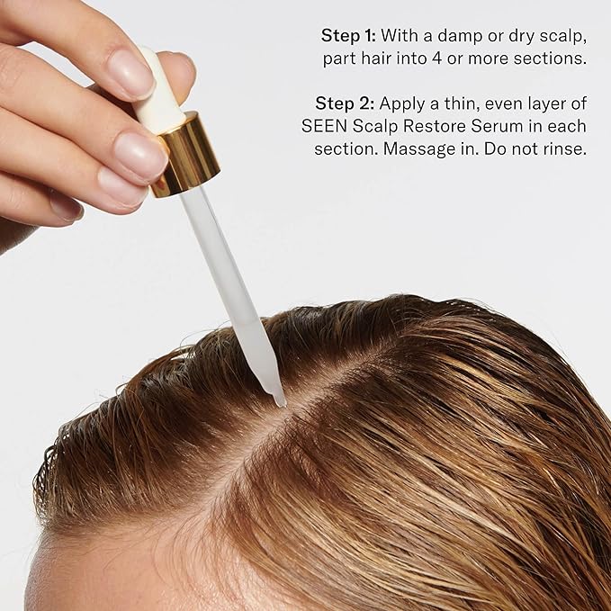 SEEN Restore Scalp Serum, Fragrance-Free - Clinically Proven, Dermatologist-Developed Hydrating Serum, Promotes Healthy Scalp, Safe for Sensitive & Eczema-Prone Skin-Velvo Beauty