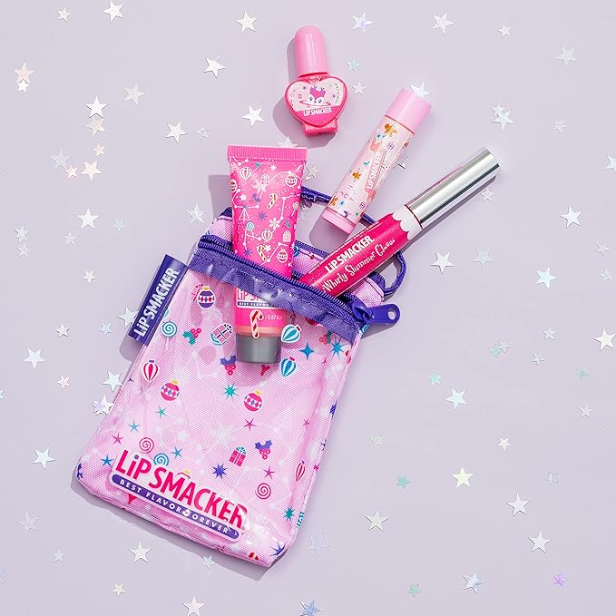 Lip Smacker Holiday Christmas Original & Best Glam Makeup Bag Makeup Set For Girls-Velvo Beauty