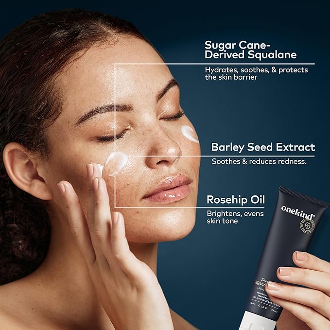 Onekind Dream Cream Night Moisturizer – Hydrating Anti-Aging Face Cream with Squalane, Rosehip & Shea Butter – Fragrance-Free, Vegan, for Dry & Sensitive Skin – 1.7 oz-Velvo Beauty