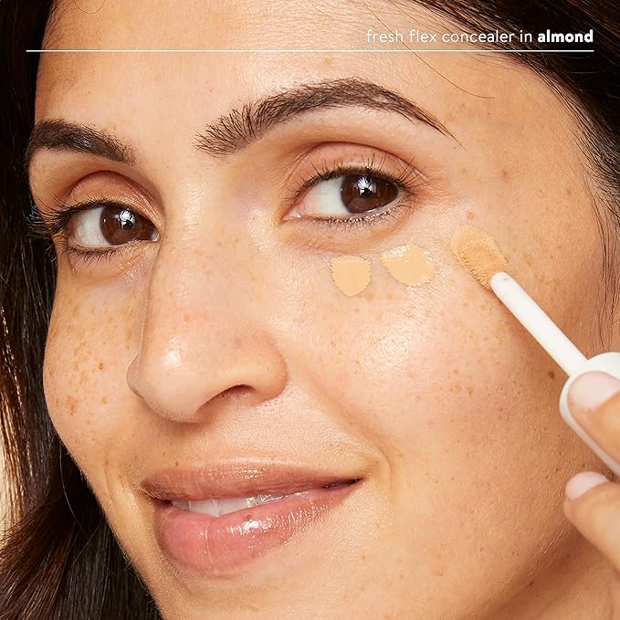 Honest Beauty Fresh Flex Concealer with Niacinamide + Vitamin E + Hyaluronic Acid | Vegan + Cruelty free | Almond, 0.17 fl oz-Velvo Beauty