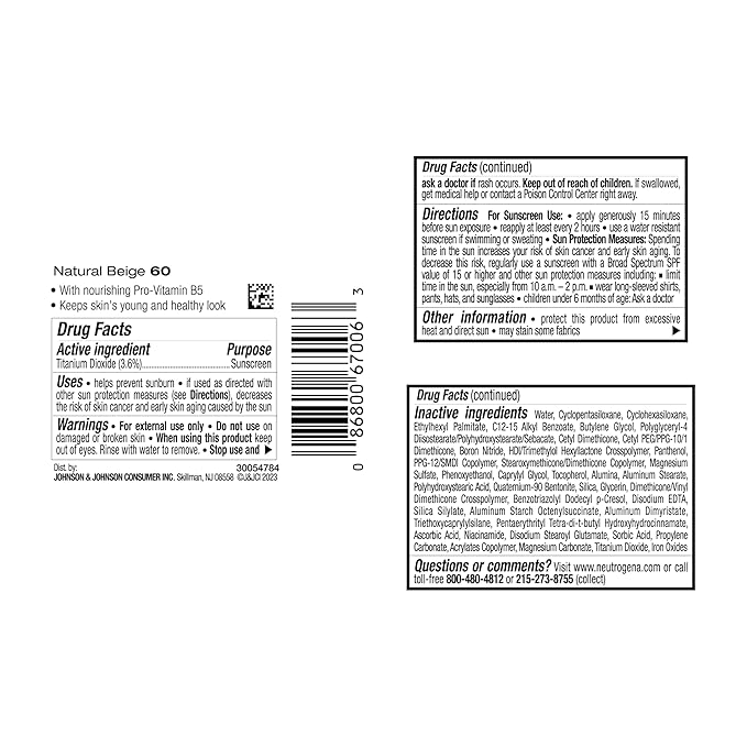 Neutrogena Healthy Skin Liquid Makeup Foundation,Broad Spectrum SPF 20 Sunscreen,Lightweight & Flawless Coverage Foundation with Antioxidant Vitamin E & Feverfew,Natural Beige,1 fl. oz (Pack of 1)-Velvo Beauty