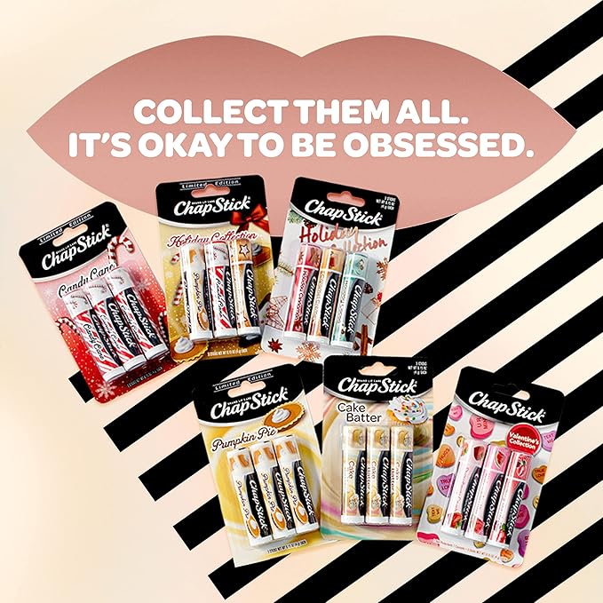 ChapStick Cake Batter Limited Edition Flavored Lip Balm Tubes - 0.15 Oz (Pack of 3)-Velvo Beauty