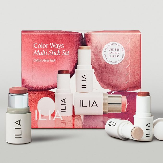 ILIA - Natural Color Ways Multi-Stick Set For Cheeks + Lips | Non-Toxic, Vegan, Cruelty-Free, Clean Makeup-Velvo Beauty