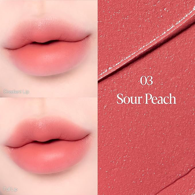 Espoir Couture Lip Tint Fitting Blur #3 Sour Peach 0.14oz | Soft and Creamy Color for Blurry Lip Look | Smudge-Proof Fixing Lip Stain | Lightweight and Comfortable Matte Finish-Velvo Beauty