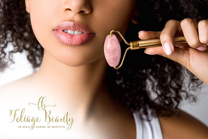 Jade Rose Quartz Roller Kit with 3 Changeable Heads | Face Facial Roller-Velvo Beauty