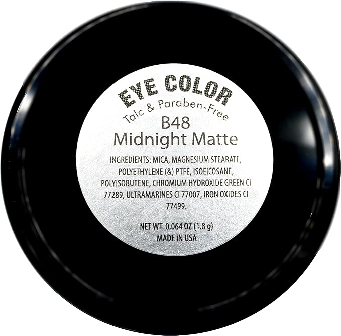 Midnight Matte Deep Navy Blue Pressed Powder Single Vegan Eyeshadow; Talc, Paraben & Cruelty Free-Velvo Beauty