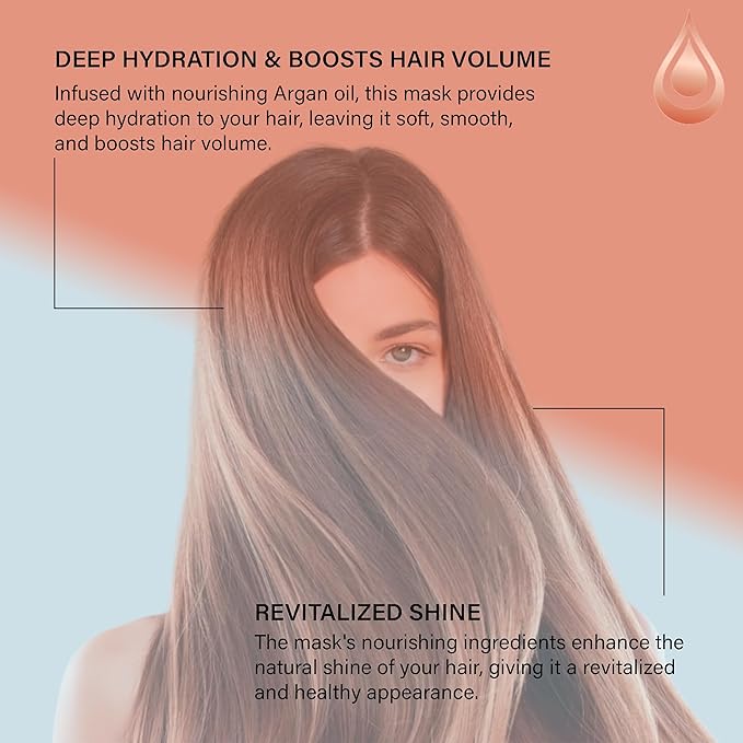 Gold Series Treatment Mask – Deep Hydrating Argan Oil Hair Mask for Dry Damaged, Color Treated and Curly Hair Enriched with Keratin – Sulfate Free Natural Hair Repair Treatment, 18.6oz-Velvo Beauty