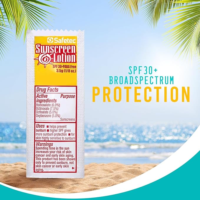 Sunscreen Lotion, SPF30 Protection and PABA Free, Individual Packets of Sunscreens (Pack of 1000) – Travel Size Sun Screen for Outdoors, Bundled with reclosable Homesphere bag-Velvo Beauty