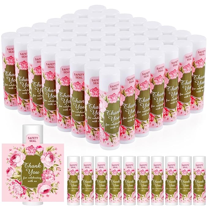 DMSKY Lip Balm Bulk 60 Pcs, Bridal Shower Gifts for Guests,Thank You Gifts for Coworkers Women Men, Bridal Wedding Favors for Guests-Velvo Beauty