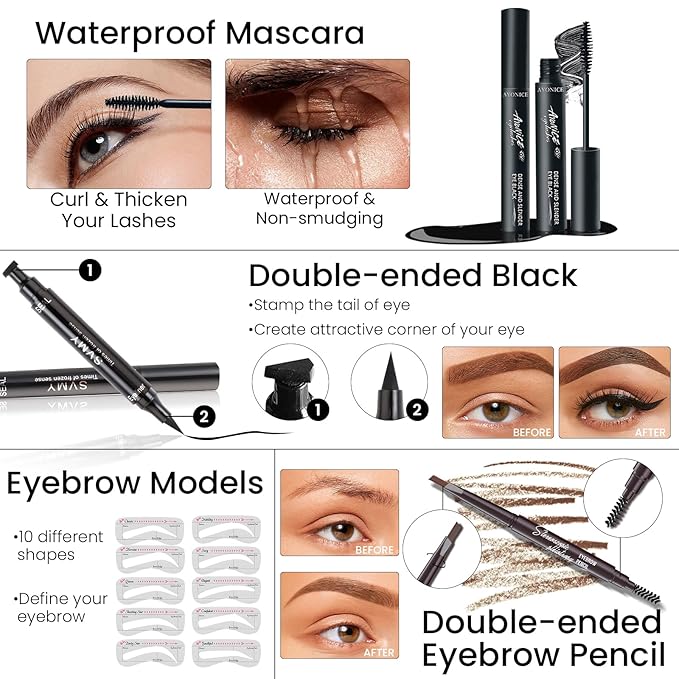 Makeup Kit for Girls Teens, Travel Makeup Kit, Facial Makeup Full Kit, Makeup Present Set for Beginners & Professionals, Cosmetic Bag Include Pigmented Blendable Eyeshadow Palette-Velvo Beauty