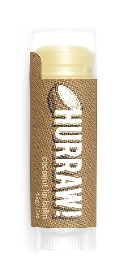 Hurraw! Coconut Lip Balm: Organic, Certified Vegan, Cruelty and Gluten Free. Non-GMO, 100% Natural Ingredients. Bee, Shea, Soy and Palm Free. Made in USA-Velvo Beauty